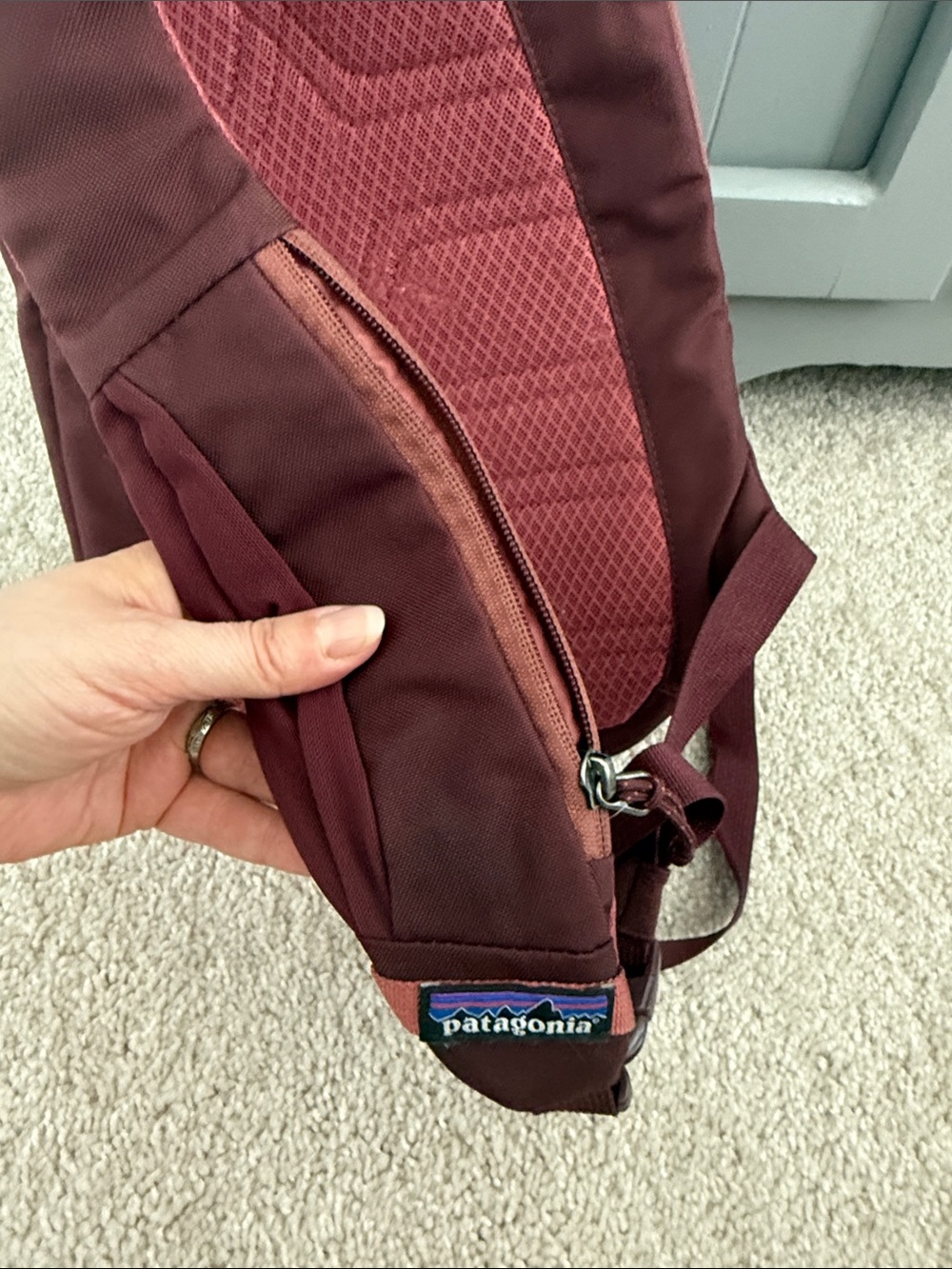 Patagonia Maroon Sling Pack with Front Straps - Picture 3 of 5